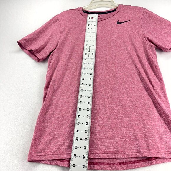 Nike Dri-Fit Athletic Shirt Red Breathable Fabric with Black‎ trim Mens Size S - Picture 11 of 11